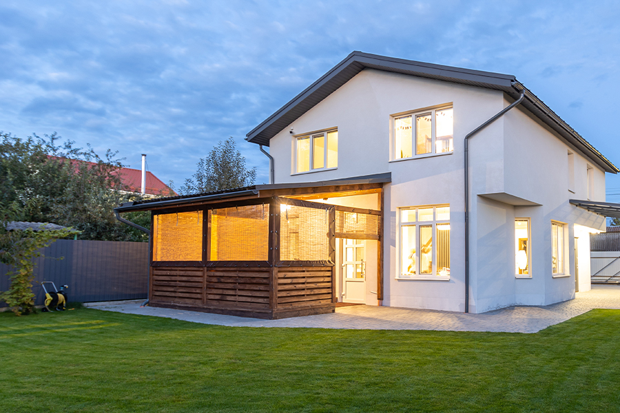 modern house and loan completed with bridging finance
