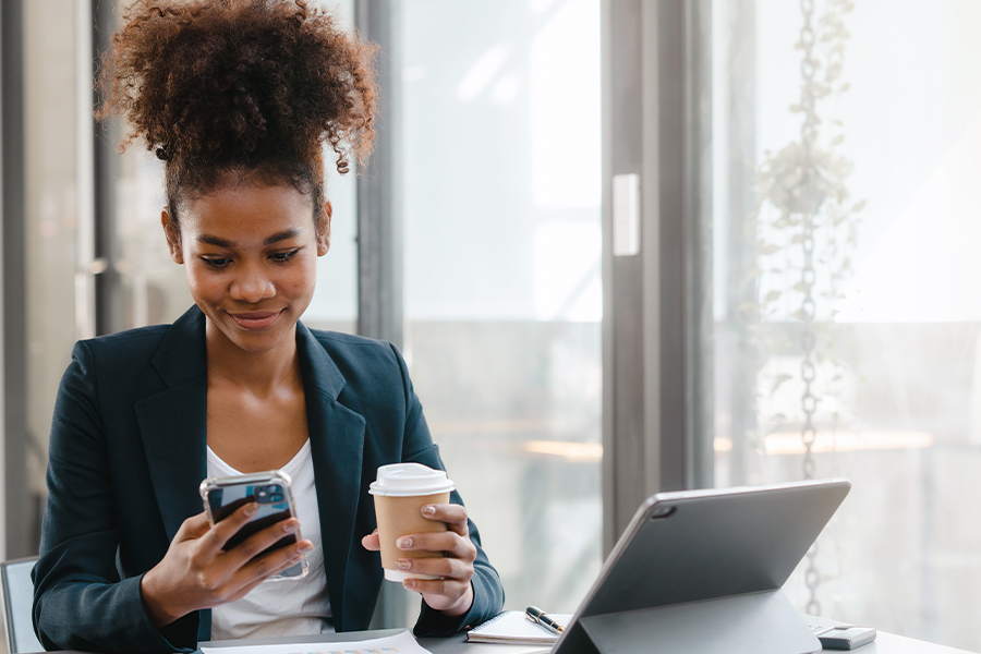business woman happy with RLS agreement